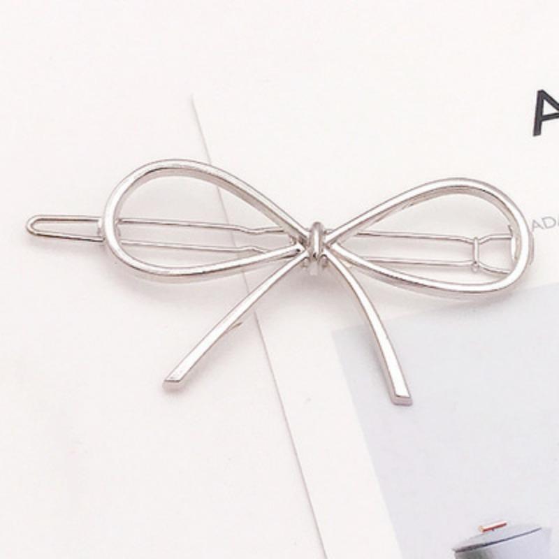 Bow Hairpin Love Pentagonal Alloy Clip Cute Hair Accessories Frog Clip Jewelry Female Bangs