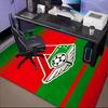 Green And Red Soccer Emblem Printed Office Carpet Chair Cushion  Entryway Rug, Rugs for Living Room, Bedroom Christmas gifts