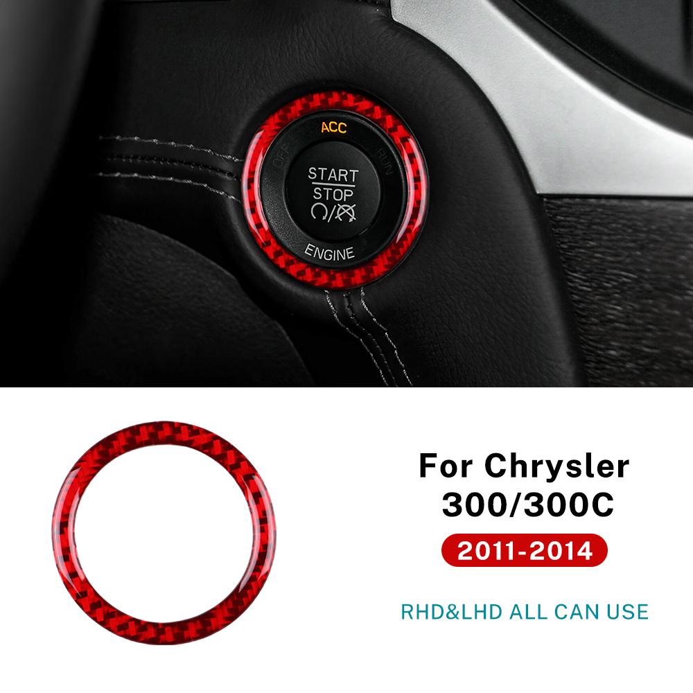 Для Chrysler 300 300C 2011 2012 2013 2014 Наклейка из настоящего мягкого углеродного волокна Рамка отделки кнопки Start Stop Двигателя LHD RHD Аксессуары