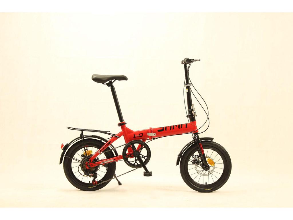 Sanhe Ma 16" Folding Lightweight Bicycle with Disc Brakes - Adjustable Speed for Adults and Students