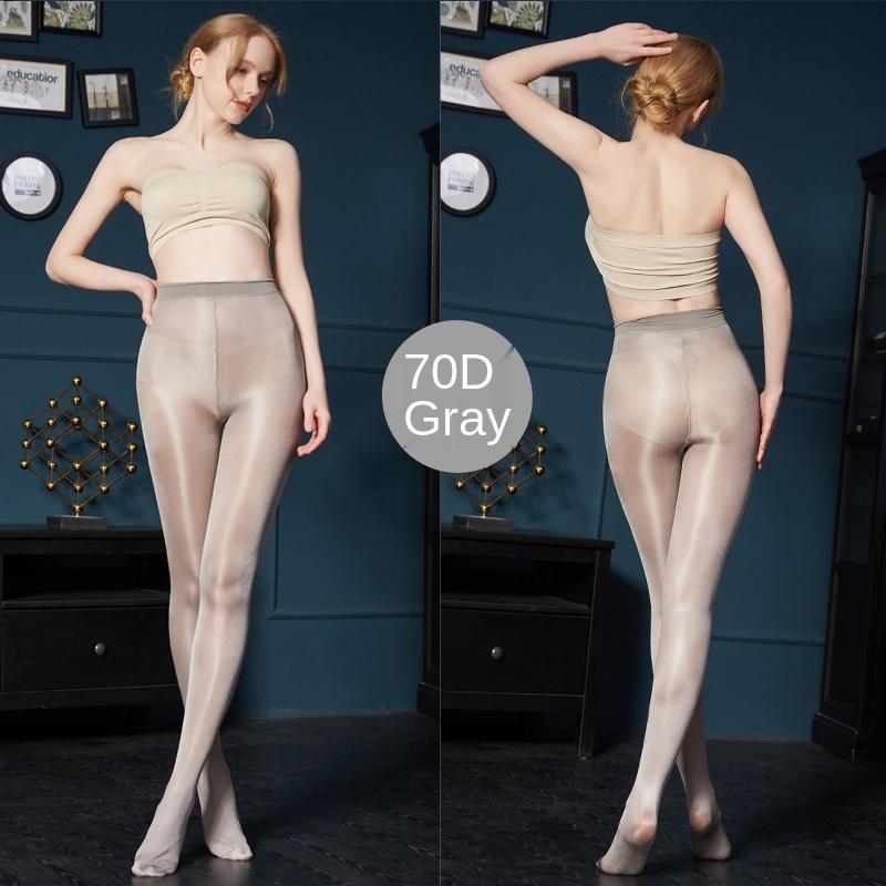 High Quality Footed Dance Shimmery Tights For Female Stage Bright Ballet Dance Tights Bodysuits For Women Toast Color Pantyhose