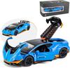 1:24 Scale Alloy Diecast Car Model for Lambo Huracan STO 2021, Pull Back Vehicles Model Cars Toy with Light & Sound for Kids Adult Collection