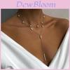 Pearl Necklace Feminine Jewelry Accessory Long Layered Pendant For Women