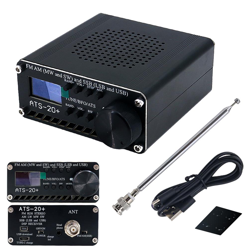 Portable Radio Receiver OLED Screen FM AM MW SW LSB Receiver USB Charging Multi-Band Radio Receiver for Travel Camping Hiking