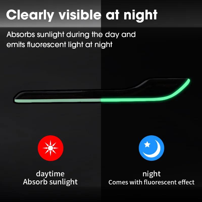 Luminous Car Handle Protector Stickers Door Handle Night Glowing Protector Decals For Tesla Model 3/Y Car Exterior Accessories