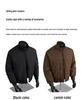 Veste d'aviateur d'hiver pour homme à col montant - Vêtement d'extérieur décontracté ample épaissi en coton