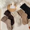 High Quality6pcs Women'S Winter Thick Warm Socks | Ultra-Thick Hair Towel Rib, Neutral Colors (Beige/Brown/White), Indoor and Outdoor Use,