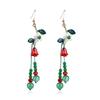 GemChic Women's New Vintage Rose Leaf Long Tassel Fringe Earrings Ethnic Fashion Hook Earrings Birthday Christmas Jewelry Gift