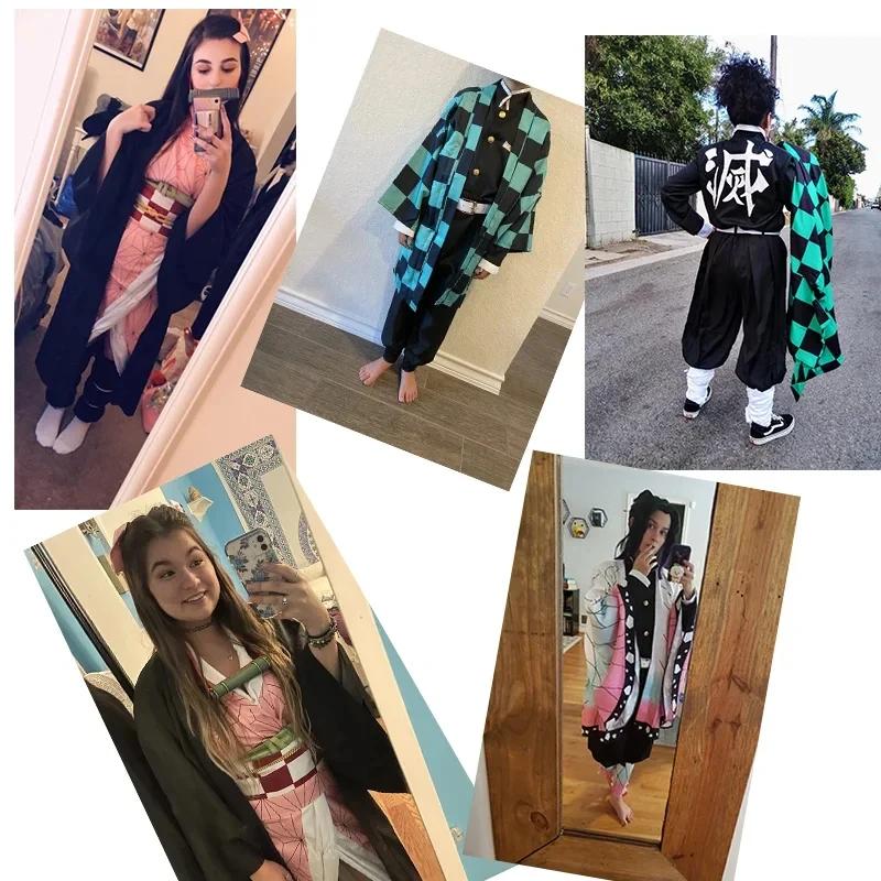 Japanese Anime Demon Slayer Cosplay Tanjiro Nezuko Cosplay Shinobu Kimetsu No Yaiba Tomioka Costume Cartoon Halloween Part Gifts