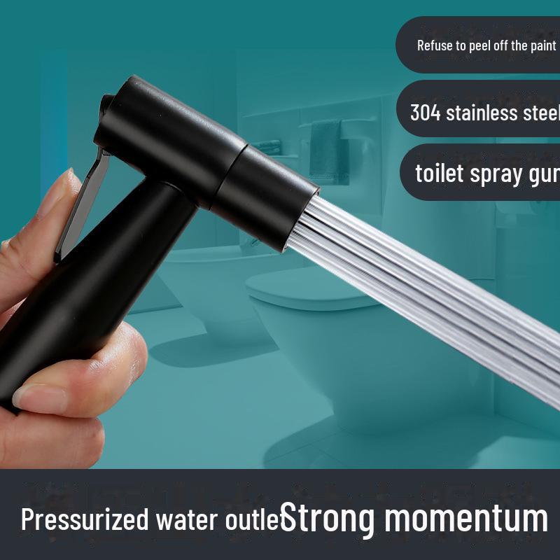 Sada rozprašovače na toaletní bidet z nerezové oceli s posilovací tryskou pro čištění a splachování koupelny.