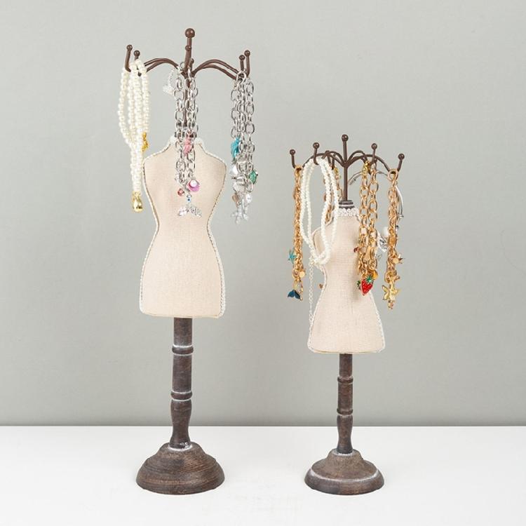 Practical Wood Necklace Holder Featuring Velvets Cover Modern Holder Perfect for Protections and Display of Fine Jewelry
