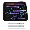 All-Steel Pet Grooming Scissors Set: Flat-Tooth & Curved Trimmers for Dog Hair Care.