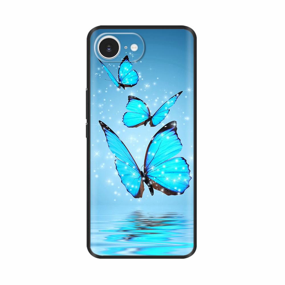 For iPhone 16e Case Black Silicone Painted Case For iPhone 16e Cover TPU Anti-drop Phone Protector Cover For iPhone 16 E Cases