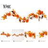 Silk Flower Rattan 180cm Artificial Vine Hanging Door Wreath with Pumpkins Berries Maple Leaves, Halloween Home Decor Garland for Autumn Harvest