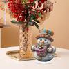2D Flat, Christmas Snowman Acrylic Desktop Decoration, with Base, Suitable for Wall Decoration, Porch, Room, Villa, Accents Home, Hallway, or Workplac