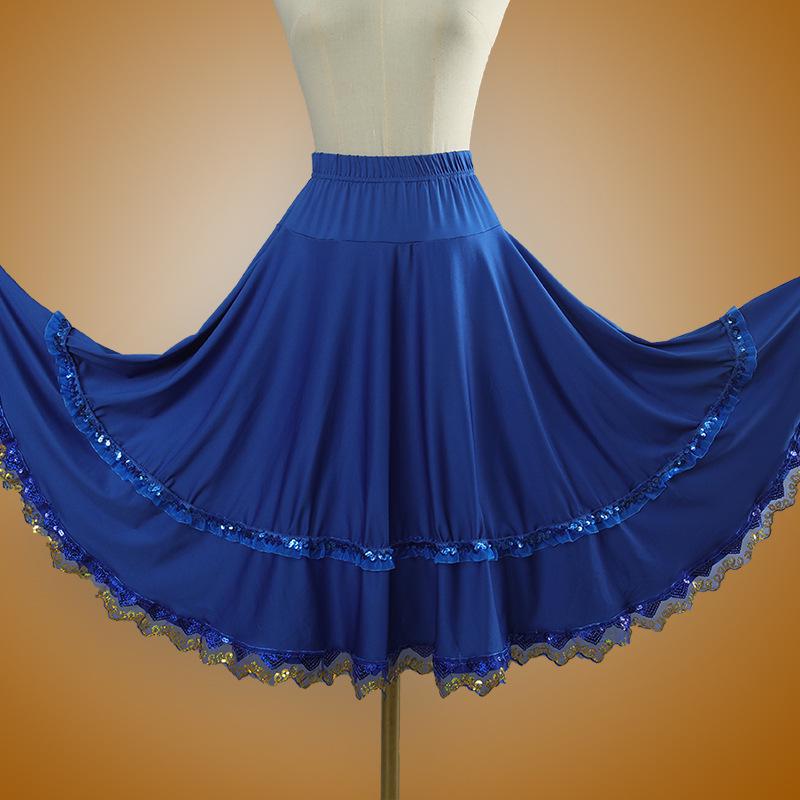 Square Dance Stage Costume: High Waist Ethnic Swing Skirt for Women (Adult, Spring/Summer)