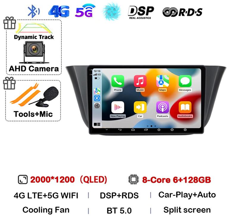 Android 14 Carplay Auto Car Radio For Iveco Daily 2013-2021 Navigation GPS Autoradio Video Multimedia Player WIFI+4G LTE Stereo