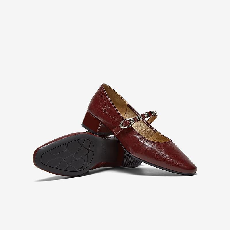 BASTO French Style Lambskin Mary Jane Shoes for Women