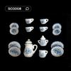 Puppenhauszubehör 1/12 Küche Miniatur 15 Stück Mini Porzellan Blume Teetasse Set Puppenhaus Dekor Simulation Puppenhaus Dekoratives Zubehör