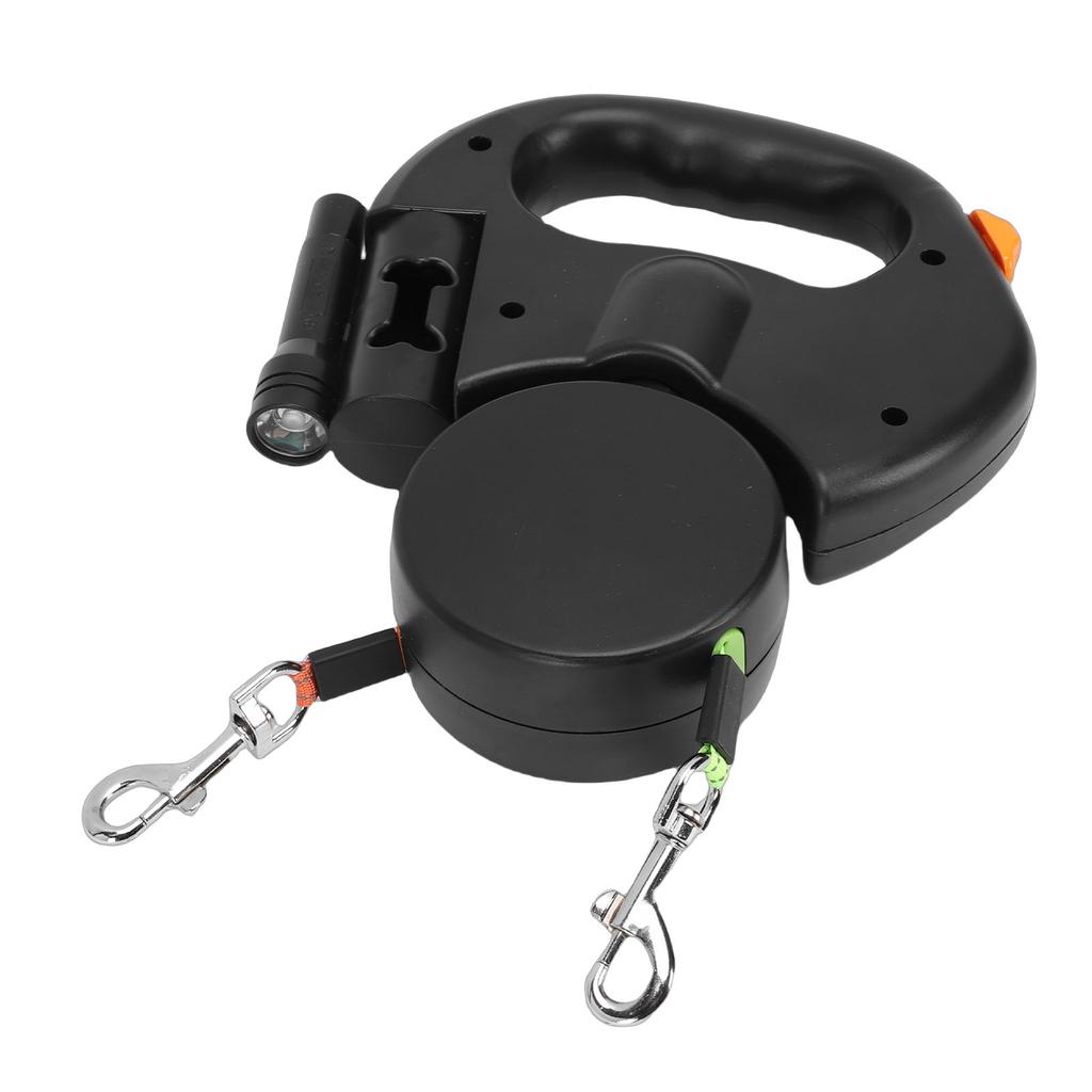 Dual Retractable Dog Leash Smart Night Light Double Headed Extendable Pet Leash for Walking