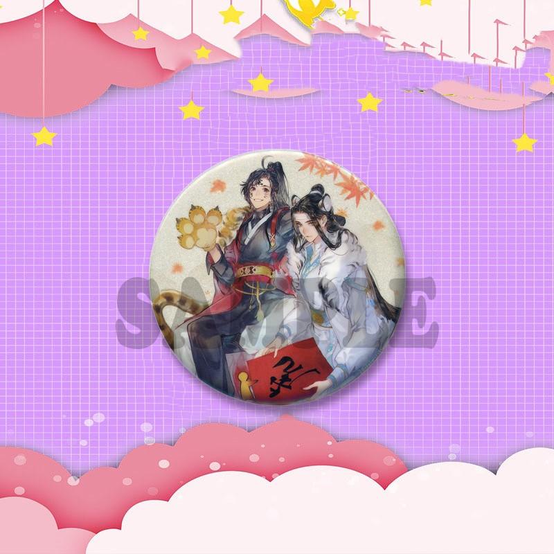 BL Anime Peripheral Coin Brooch Mo Dao Zu Shi Lan Wangji Wei Wuxian Enamel Pins Backpack Clothing Jewelry Badge Accessories Gift
