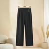 Pastel Women's Casual Wool Blend Elastic Waist Trousers