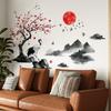 Chinese Style Ink Painting Wall Sticker Bedroom Living Room Wall Sticker Home Decor Self-Adhesive Wallpaper Art Murals