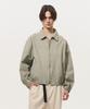 Black Moment Signature Washed Cotton Oversized Blouson [Gray]