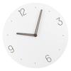Modern 12Inch Decorative White Wooden Wall Clock Battery Operated Quiet Quartzs Movement for Living Room Bedroom Office