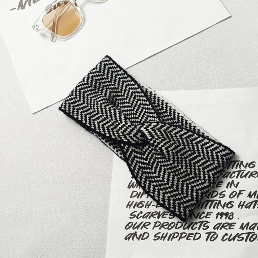 Nakrycie głowy, Pepitka, Włóczka, Opaska, Damska, Z szerokim rondem, Chusta na głowę, Krzyżowa, Jesień/zima, Opaska outdoorowa