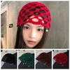 Breathable Knit Knitted Beanie Cap Hollow Design Bohemian Head Wrap  Casual Wear