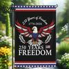Porch Patriotic Flag 250th Anniversary America Garden 250 Years of Freedom Banner Red Gold Navy 4th July Yard Sign for Independence Day Memorial Gift