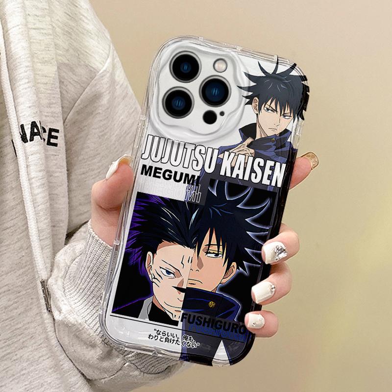New Jujutsu Kaisen Satoru Gojo Anime Phone Soft Case for iPhone 16 15 14 ProMax 13 12 11 8 7 Plus X XR XS Max TPU Silicone Cover