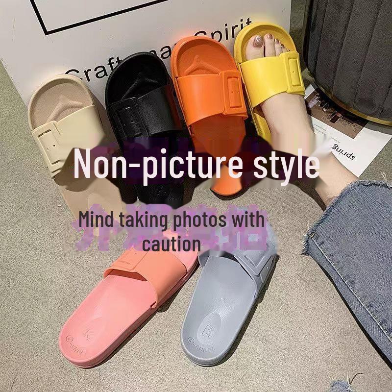 

Чоловічі тапочки на товстій підошві в корейському стилі: Модні, універсальні, зручні, протиковзкі, повсякденні домашні тапочки на літо. 36-37 [Run Small]