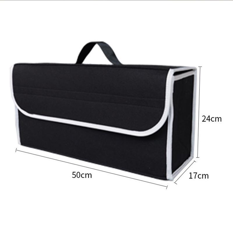 

Large Anti Slip Compartment Boot Storage Organizer Accessories Tool Car Storage Bag Car Trunk Organizer Soft Felt Storage Box чёрный