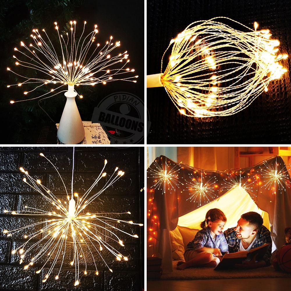 White  Multicolored Outdoor Led Star Light String Battery Box Dandelion Light Christmas Decor Holiday Celebration Room Layout