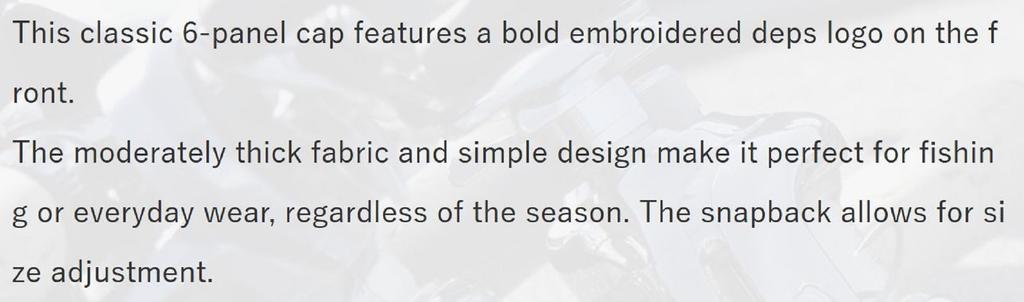 Deps Şapka Logosu Orijinal Japonya Tek Beden BB (5013)