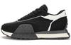 Men's Sneakers Kappa Fabric Low top Running Shoes Unisex Black White