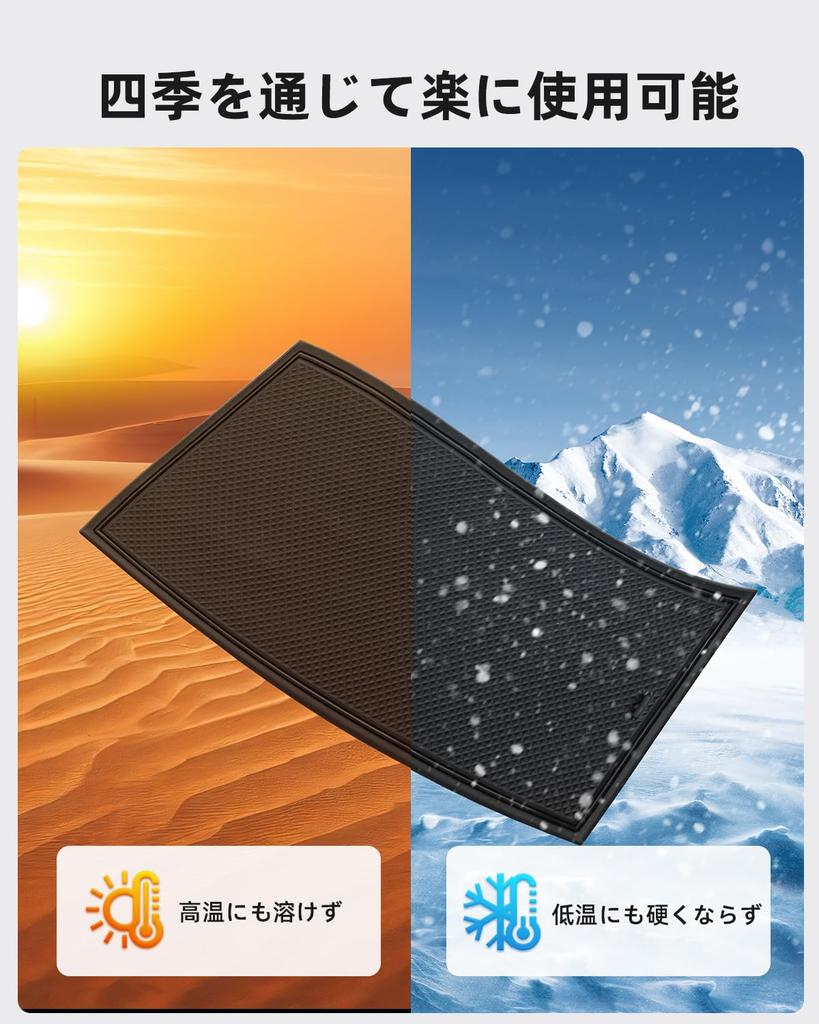 LANGBEAN Interior Rubber Mats for Nissan Serena Door Pocket Interior Serena Custom Set C28, Non-Slip Mats, Scratch-Resistant, Noise-Reducing, Parts,