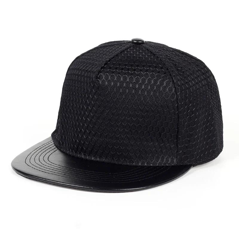 

Fashion Light Board Net Hat Hip Hop Hats Street Tide Men and Women Flat Cap Fashion Hip-hop Baseball Caps Gorras чорний