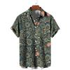 Camicia Originale con Stampa Paisley 3D Estiva Casual Traspirante da Uomo con Bottoni Manica Corta Top Moda da Strada Trendy Camicie Vintage