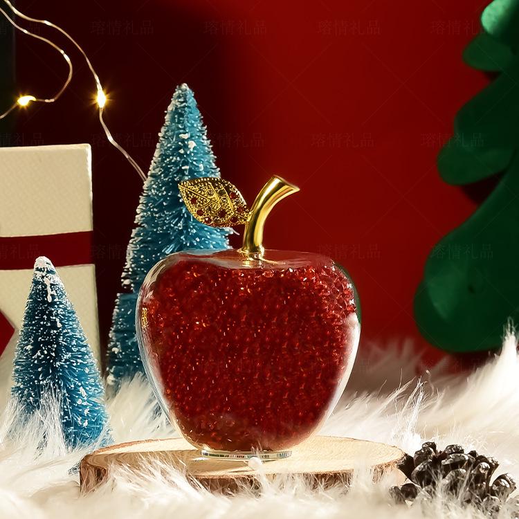 Белый Кристальный Аметистовый Яблочный Рождественский Орнамент - Декор для Гостиной Ручной Работы 7.5cm