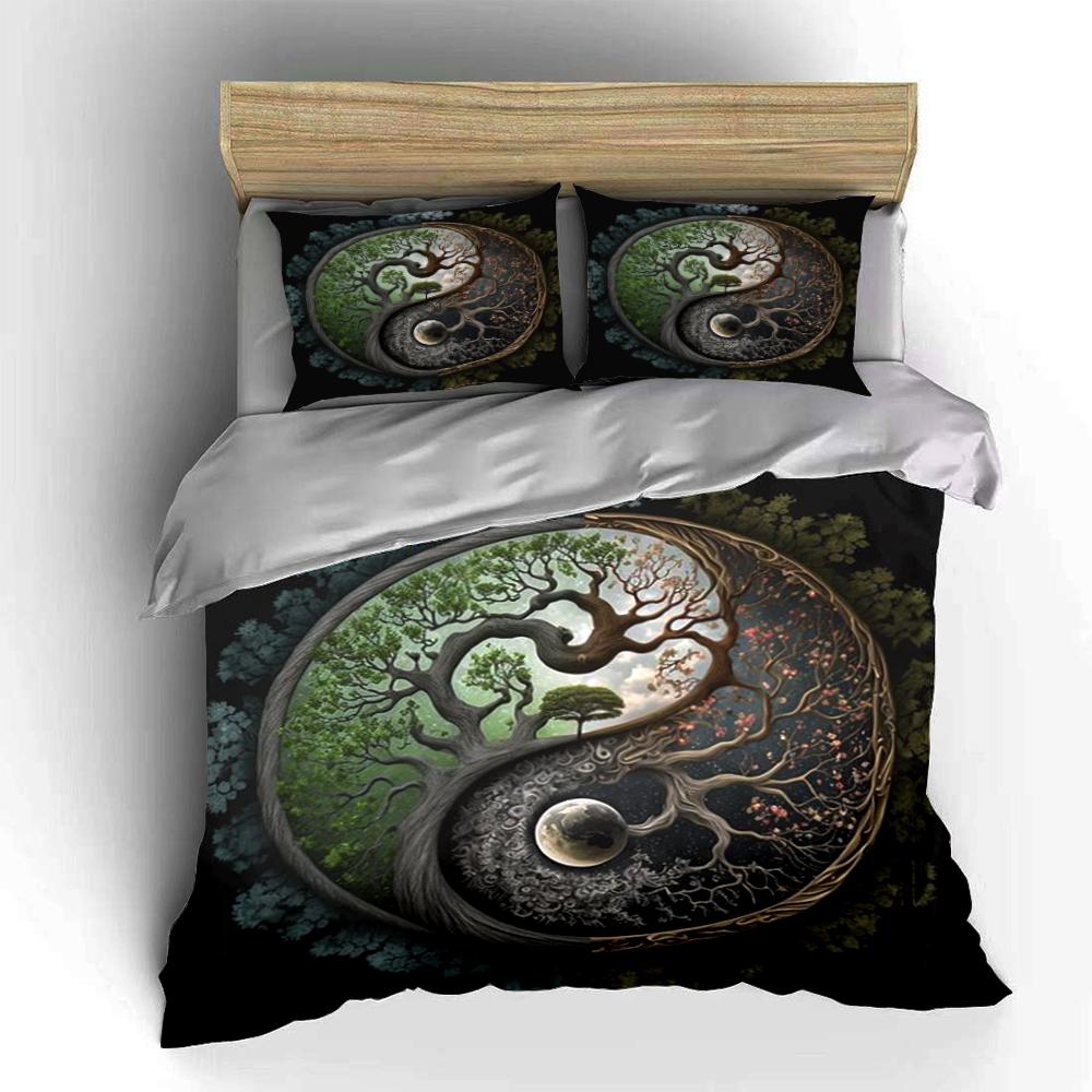 Yin Yang Tree Design Bedding Set Bedding set (1 duvet cover, 2 pillowcases, duvet not included)