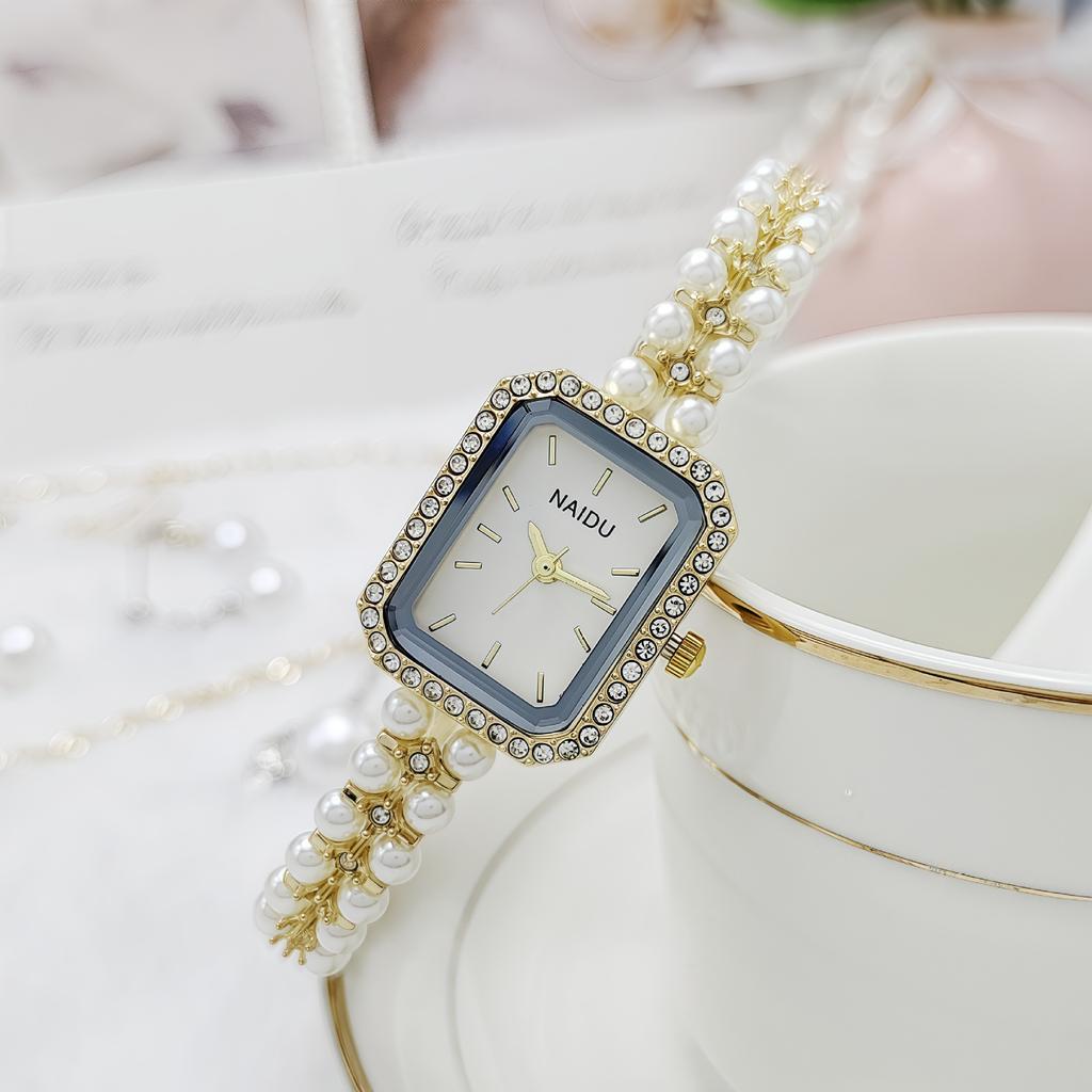 Bracelet Jewelry Watch Women's Niche Trend French Imitation White Pearl Ladies