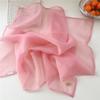 Transparent Cotton Linen Scarves Solid Color Square Handkerchief Small Square Scarf  Beach