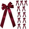 Nœuds Rouges Pour Sapin de Noël 4,53x7,28 Pouces Ornements de Couronne Réutilisables Lot de 12 Nœuds Rouges de Noël Pour Emballage Fête Extérieur