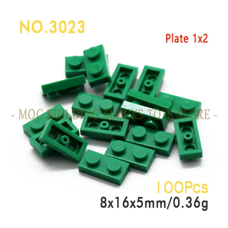 Moc Parts 3023 Plate 1X2 Building Block Bricks Classic Diy Architecture Creative Education Compatible With Accessories Toys