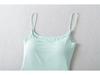 Women's Summer Fashionable Bandeau Camisole: Chest Pads, Open Back, Sexy Tank Top for Inner or Outer Wear
