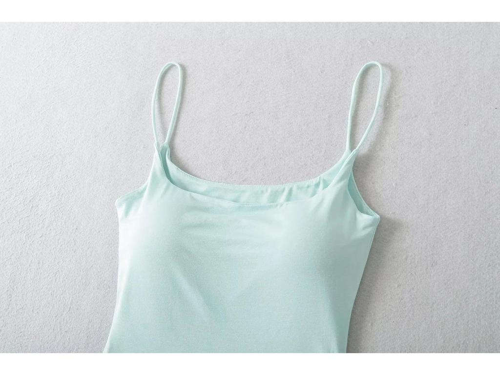 Women's Summer Fashionable Bandeau Camisole: Chest Pads, Open Back, Sexy Tank Top for Inner or Outer Wear