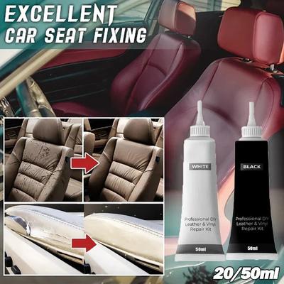 Kit Cuidado Cuero Hogar Coche 20ml Gel Reparador Cuero Líquido Piel Renovar Asiento Auto Sofá Abrigos Agujeros Arañazos Grietas Restauración